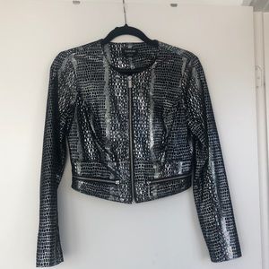 Stunning crop jacket - Black/Silver